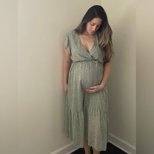 Bump friendly wrap dress